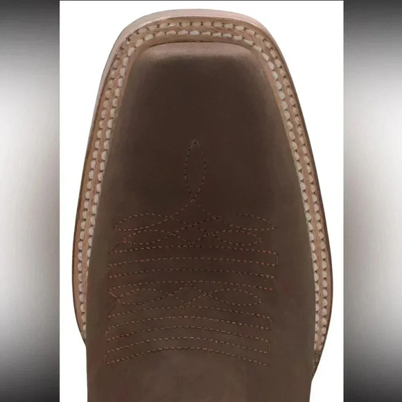 NIB Ladies Genuine Leather Square Toe Brown Boots Handcrafted Quality Boots Sz 7 - Picture 4 of 15